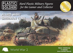 Plastic Soldier 15mm Allied Sherman M4A1 75mm Tank (für FoW)