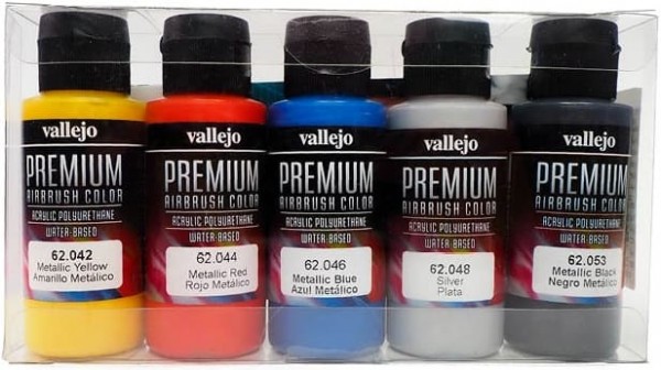 Vallejo Premium: Metallics (Polyu.) (60ml) (5)