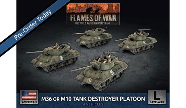 Flames of War US: M36 & M10 Tank Destroyer Platoon (x4 Plastic)