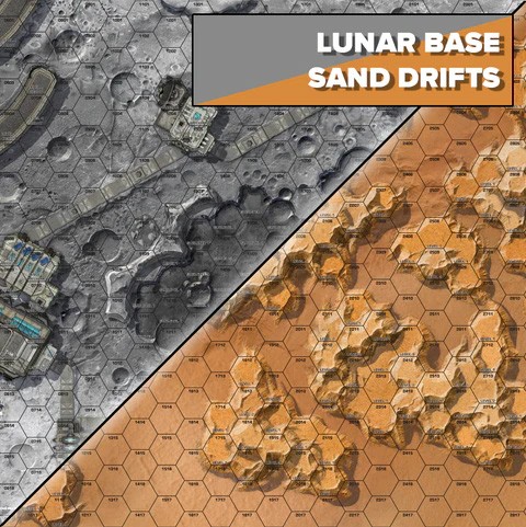 BattleTech: Neoprene Battle Mat Alien Worlds Lunar Base/Sand Drifts