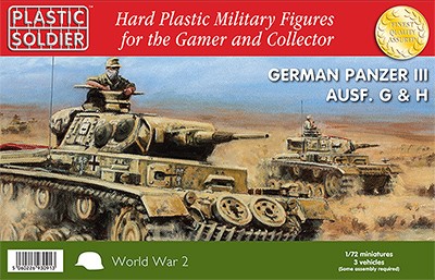 Plastic Soldier: 1/72 Panzer III Ausf. G&H (Plastik x3)