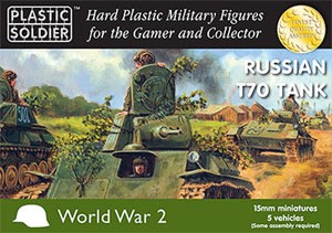 Plastic Soldier 15mm WW2 Russian T-70 Tank x 5 (für FOW)