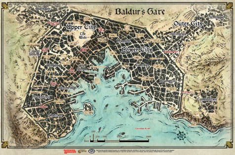 Dungeons & Dragons: "Baldur's Gate" - Map (23' x 17')