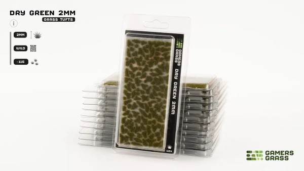 Gamers Grass: Dry Green 2mm (x115)