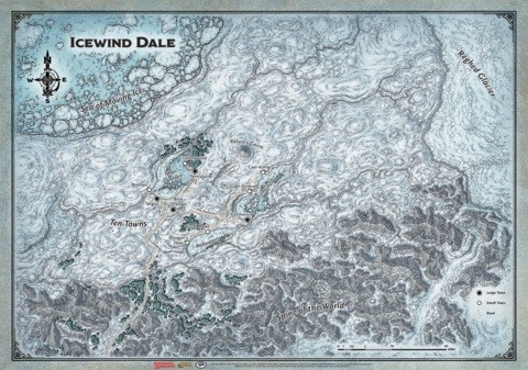 Dungeons & Dragons: D&D: Icewind Dale - Map (31"x21")