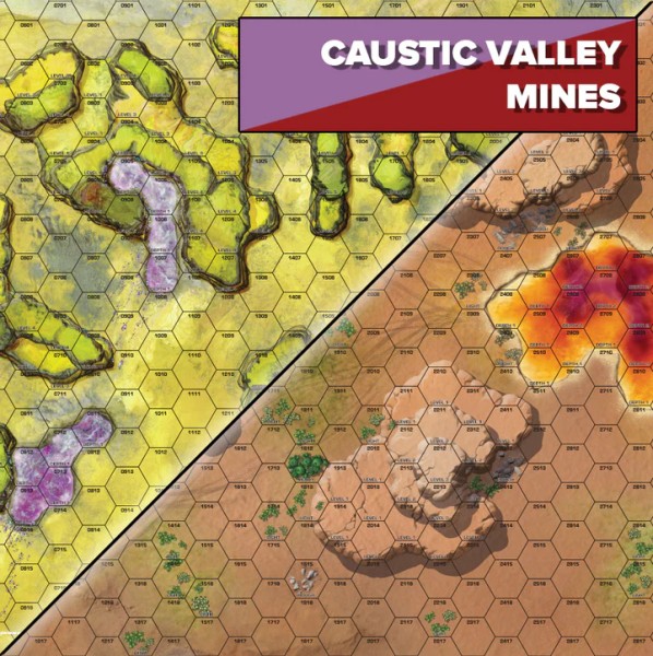 BattleTech: Neoprene Battle Mat Alien Worlds Caustic Valley/Mines