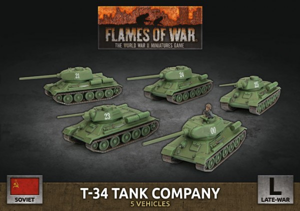Flames of War SU: T-34 Tank Company (x5/Plastic)