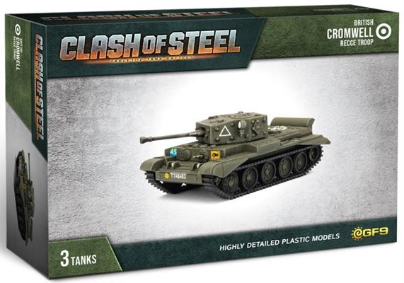 Clash of Steel: Cromwell Recce Troop (x3 Plastic