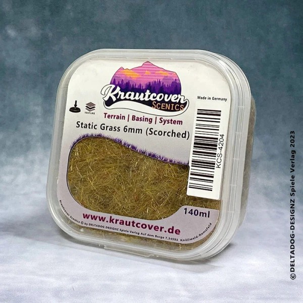 Krautcover Scenics: Static Grass Scorched 6mm (140ml)