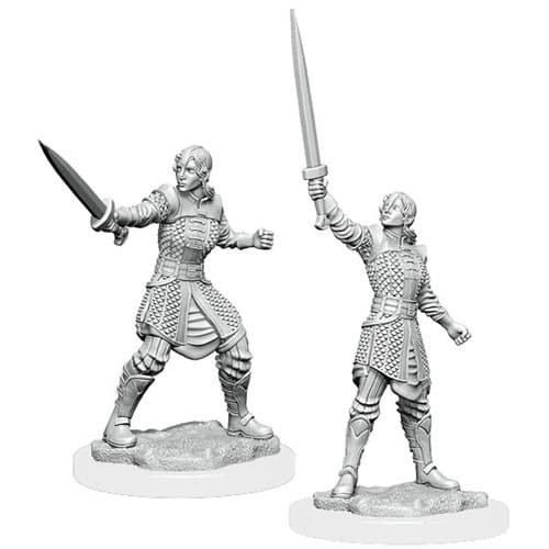 Critical Role Unpainted Miniatures - Human Dwendalian Empire Fighter Female
