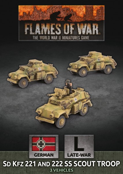 Flames of War GE: WSS SdKfz 221 & 222 (x3)