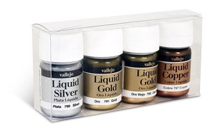 Vallejo Model Color: Vallejo Liquid Gold Set (4x 35 ml)