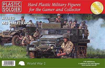 Plastic Soldier: 1/72 Allied M3 Halftrack (Plastik x3)
