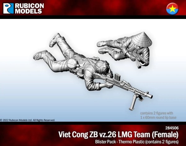 Vietnam War ZB vz.26 Light MG Team (female)