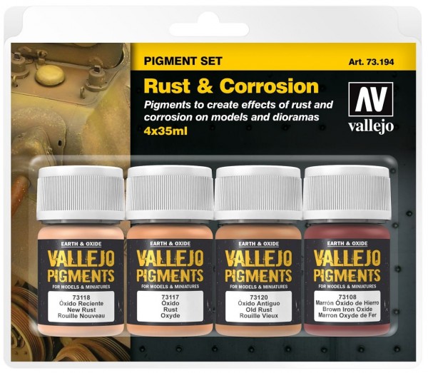 Vallejo Pigment Set "Rust & Corrosion" (4)