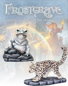 Frostgrave: Frostgrave Ice Toad & Snow Leopard