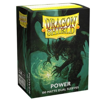 Dragon Shield Dual Sleeves - Metallic Green/Power (100 Stück)
