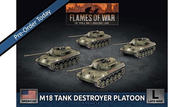 Flames of War US: M18 Hellcat Tank Destroyer Platoon (x4 Plastic)