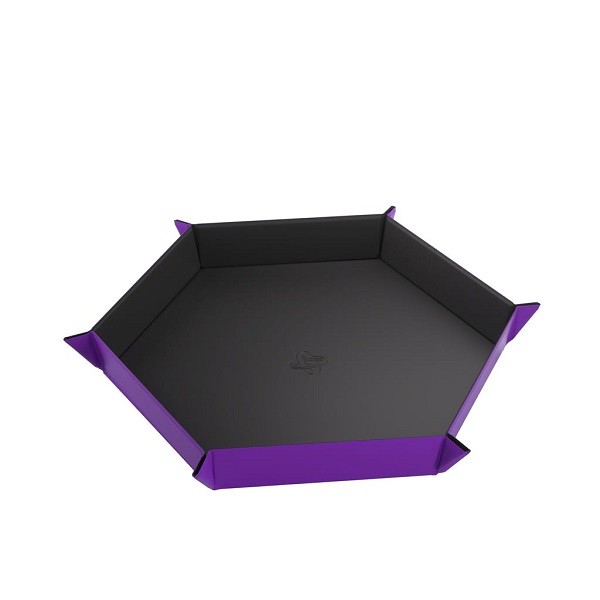 Gamegenic: Magnetic Dice Tray Hexagonal Black/Purple