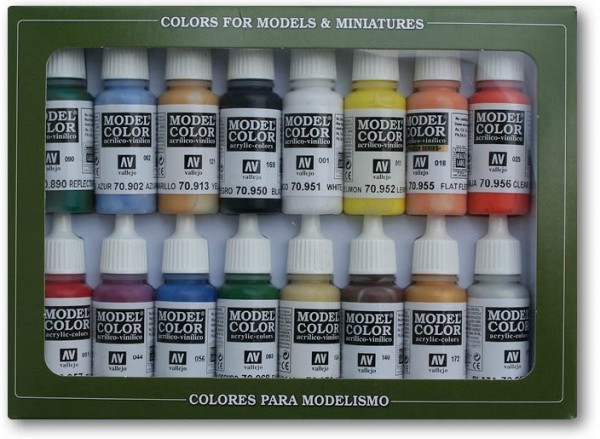 Vallejo Model Color: Set Basic Colors U.S.A. Colors (16 Farben)