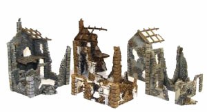 Bolt Action: Ruined Hamlet (3 buildings)