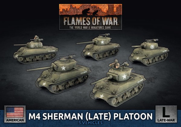 Flames of War US: M4 Sherman Tank Platoon (Plastic x5)