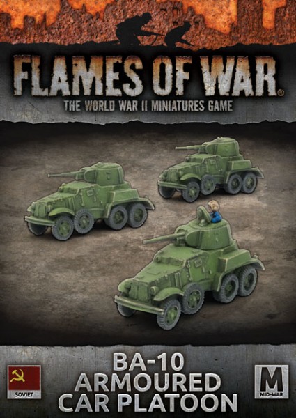 Flames of War SU: BA-10 Armoured Car Platoon (x3)