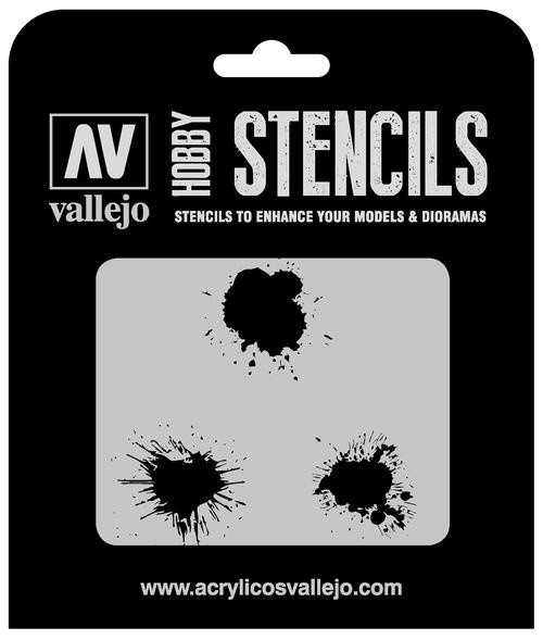 Vallejo Hobby Stencils: Paint Stains