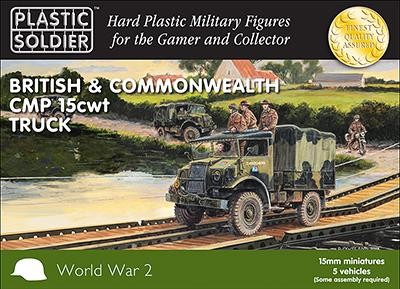 Plastic Soldier 15mm WW2 Bristish CMP 15cwt Truck x5