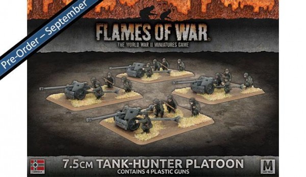 Flames of War GE: 7,5 cm Tank Hunter Platoon (x4 Plastik)
