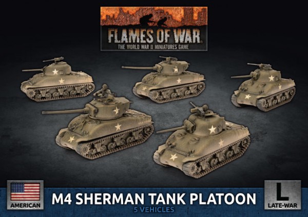Flames of War US: US Army M4 Sherman Tank Platoon (Plastic)