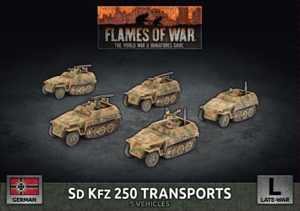 Flames of War LW SdKfz 250 Transport Platoon (x5 Plastik)