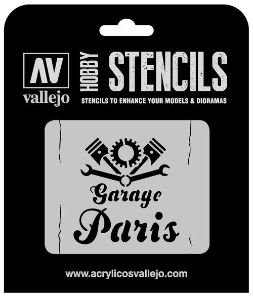 Vallejo Hobby Stencils: Vintage Garage Sign Markings