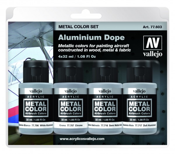 Vallejo Metal Color Aluminium Dope Set (4)
