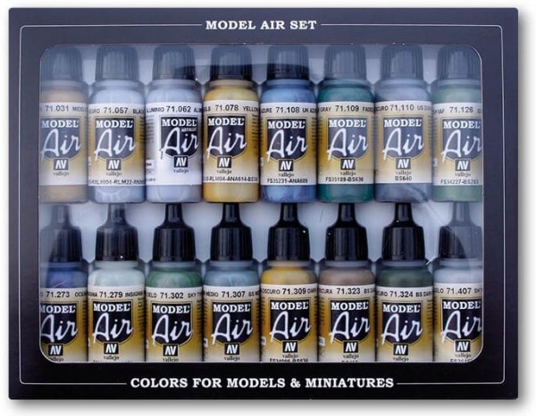 Model Air: Model Air Set WWII British Aircraft RAF & FAA Paint Set (16)