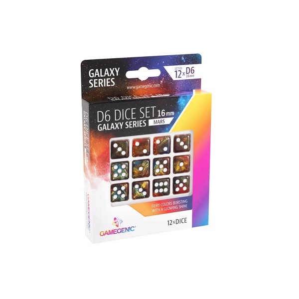 Galaxy Series - Mars - D6 Dice Set 16 mm