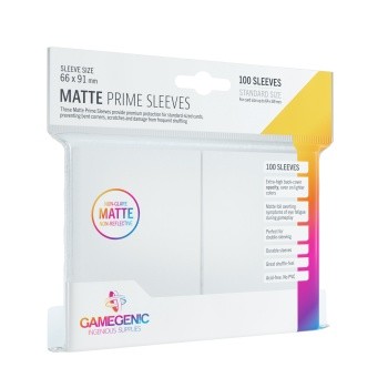 Gamegenic MATTE Prime Sleeves White (100 Sleeves)