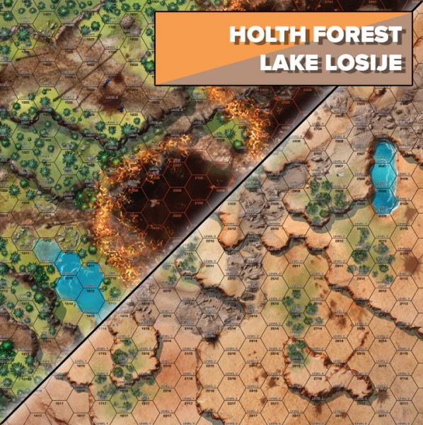 BattleTech: Neoprene Battle Mat Tukayyid Holth Forest/Lake Losiye
