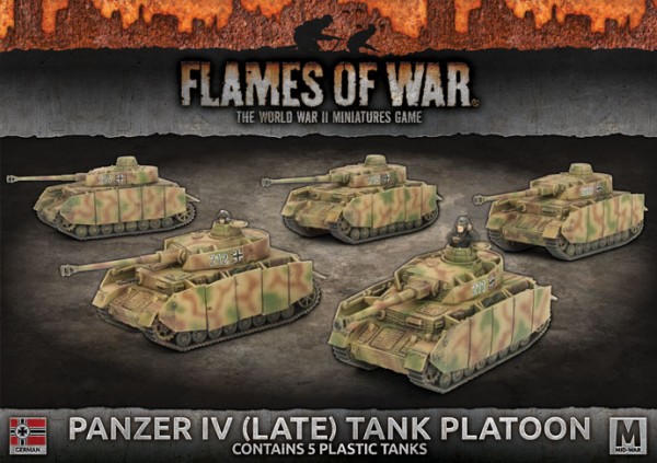 Flames of War GE: Panzer IV Tank Platoon (x5 Plastik)
