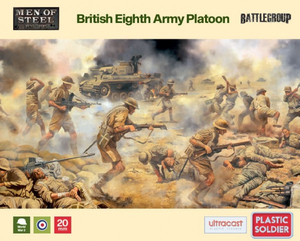 Plastic Soldier: 1/72 British Eight Army Platoon (x47)