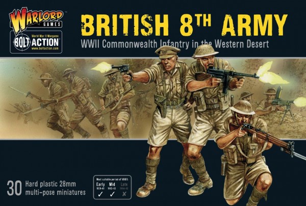 Bolt Action: British 8th Army Infantry Box (Plastik)