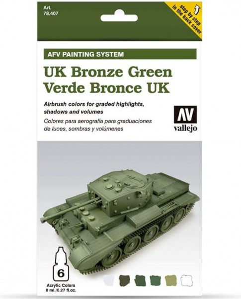 Model Air: Model Air Set AFV UK Bronzegrün / UK Bronze Green Set (6)