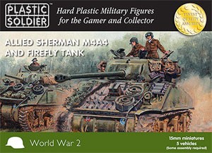 Plastic Soldier 15mm Allied Sherman M4A4/Firefly (FoW)