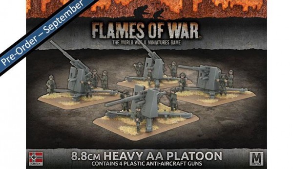 Flames of War GE: 8,8 cm Heavy AA Platoon (x4 Plastik)