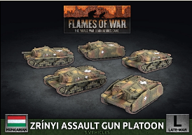 Flames of War: Hungarian Zrinyi Assault Gun Platoon (Plastic/x5)