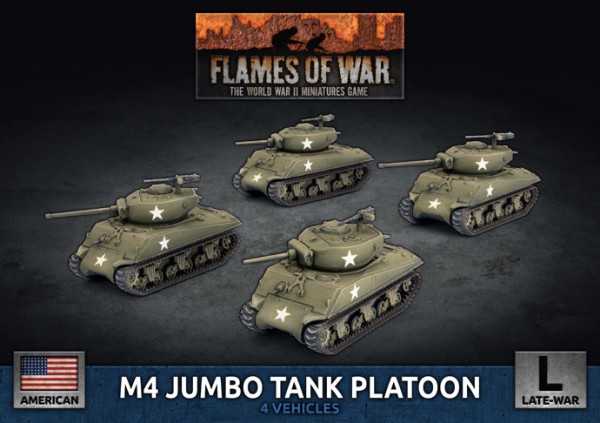 Flames of War US: M4 Jumbo Tank Platoon (Plastic x4)