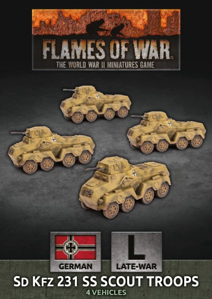 Flames of War GE: WSS SdKfz 231 Scout Troops (x4)