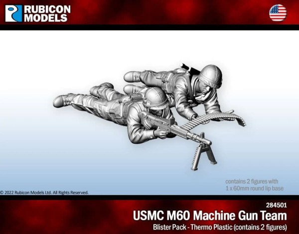 Vietnam War US Marines M60 Machine Gun Team
