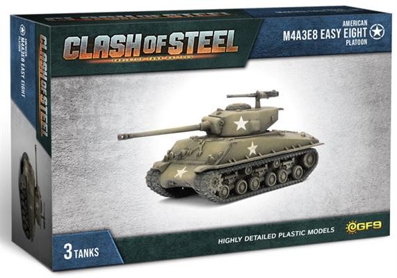 Clash of Steel: M4A3E8 Easy Eight Tank Platoon (x3 Plastic)