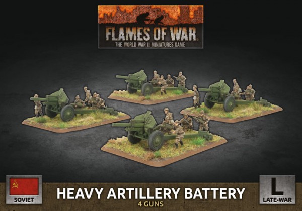 Flames of War SU: Heavy Artillery Battery (x4 Plastik)